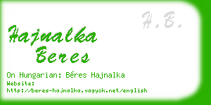 hajnalka beres business card