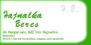 hajnalka beres business card